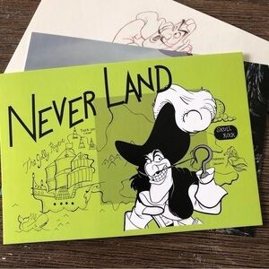 Disney Villains Postcards: Peter Pan: Captain Hook 3 pack.